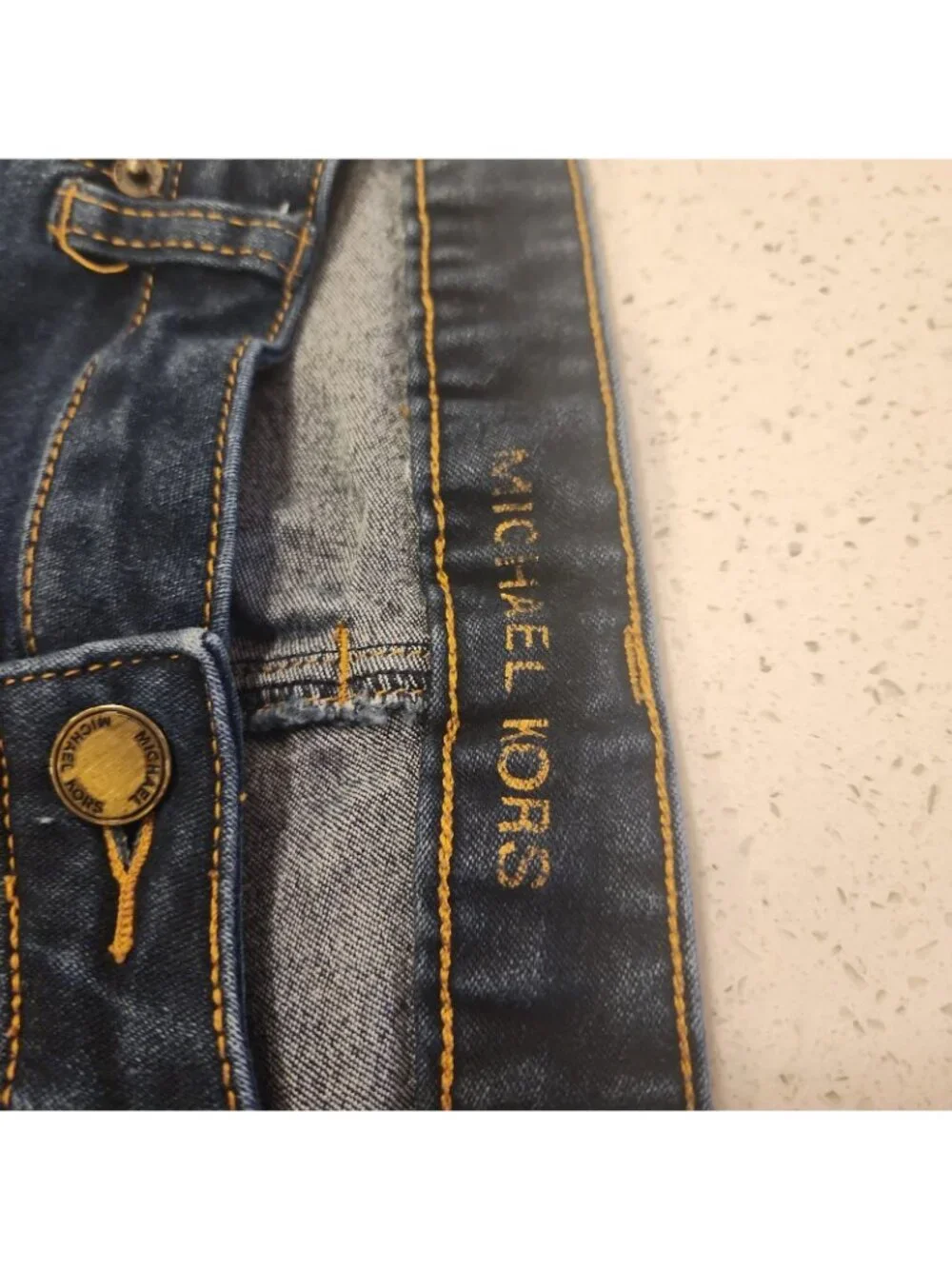 Michael Kors Women's 12 Skinny Dark Denim Jeans 36x28 Stretch - Picture 4 of 6
